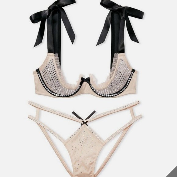 Victoria's Secret Black and Tan Bra - Picture 2 of 4